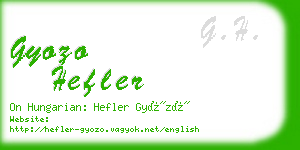 gyozo hefler business card